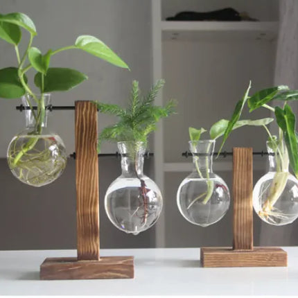 Houten frame vaas