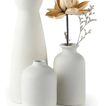 Moderne witte keramische vazenset