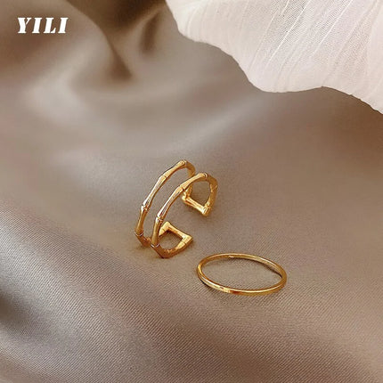 Bamboe Ring Set