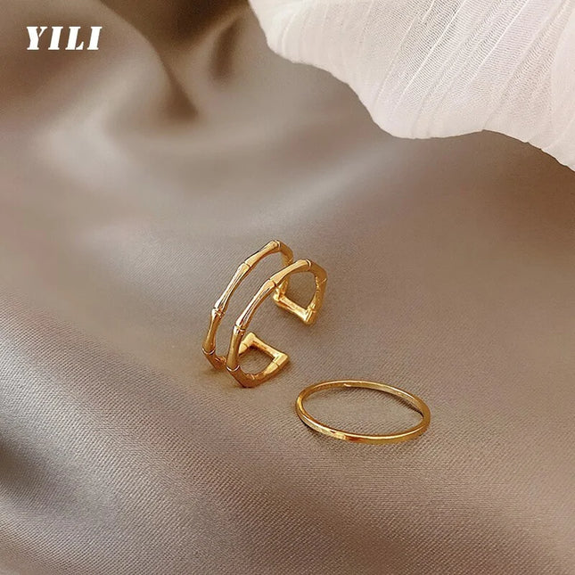 Bamboe Ring Set
