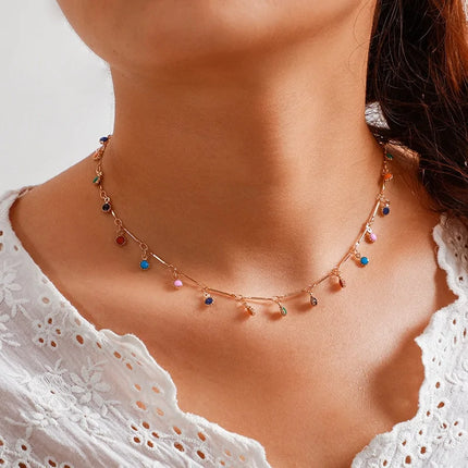 Kleurrijke Stenen Ketting