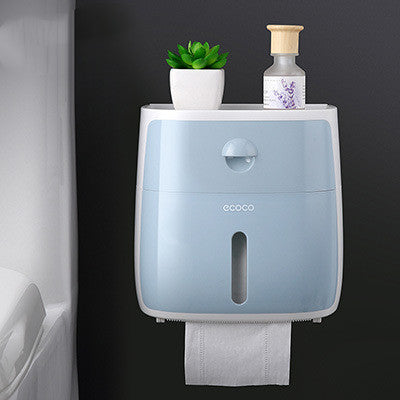 2-in-1 Tissue Box Houder met Opbergplank