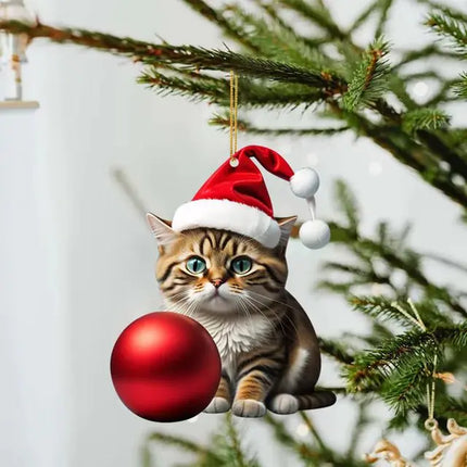 Schattige katten kerstversieringen