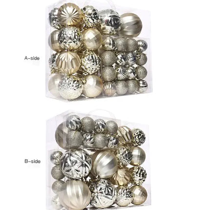 Decorative Christmas Balls Set with Colorful Designs