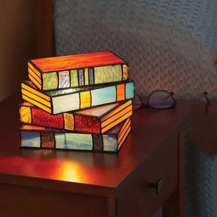 Stacked Books Decorative Desk Lamp