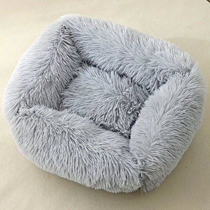 Pluchen Vierkant Kattenbed - Warm Winter Nest voor Kleine Honden en Katten