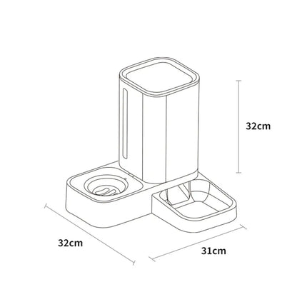 Automatische voerbak voor katten