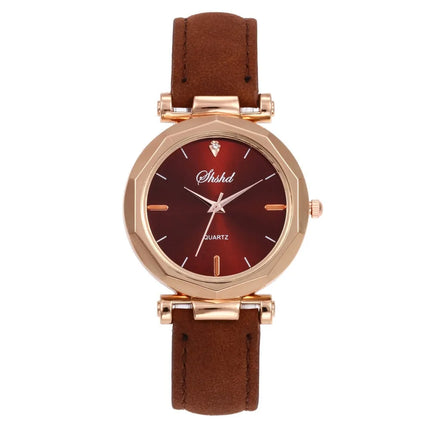 Mode Vrouwen Leren Casual Horloge