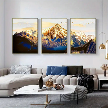 3 stuks gouden sneeuwberg