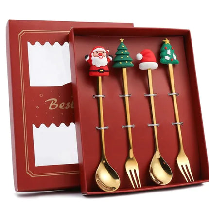 Festive Stainless Steel Christmas Spoon