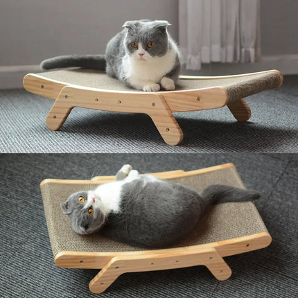 Kattenkrabplank met houten frame