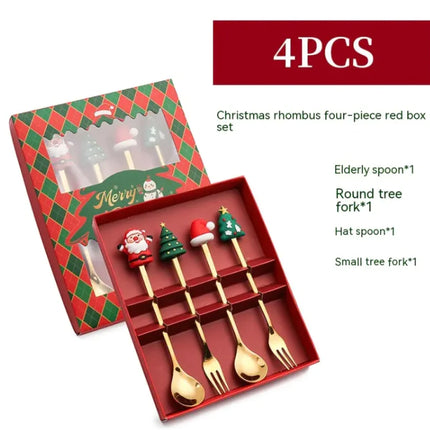 Festive Stainless Steel Christmas Spoon