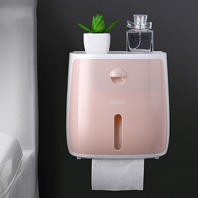 2-in-1 Tissue Box Houder met Opbergplank