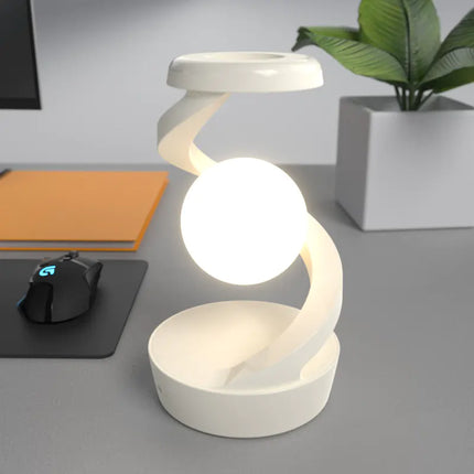 Rotating Moon Desk Lamp with Wireless Charging
