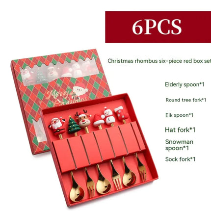 Festive Stainless Steel Christmas Spoon