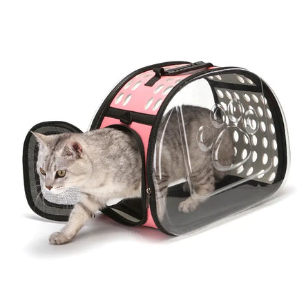 Transparent Pet Backpack for Cats and Dogs, Portable
