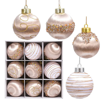 8cm Christmas Foam Balls (9pcs) for Tree Decor