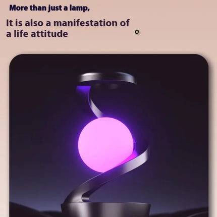 Rotating Moon Desk Lamp with Wireless Charging