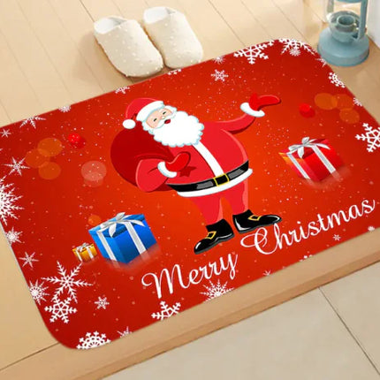 Christmas picture absorbent bathroom mat