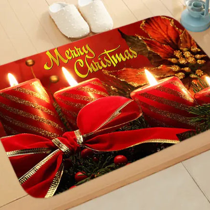 Christmas picture absorbent bathroom mat