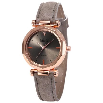 Mode Vrouwen Leren Casual Horloge