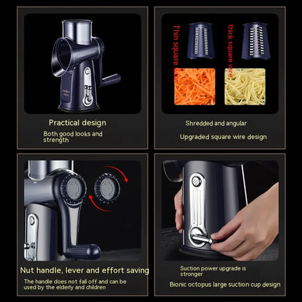 Multifunctionele handroller groentehakker