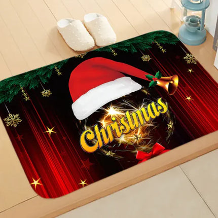 Christmas picture absorbent bathroom mat