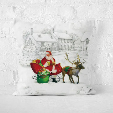 Christmas-Themed Decorative Throw Pillow Covers
