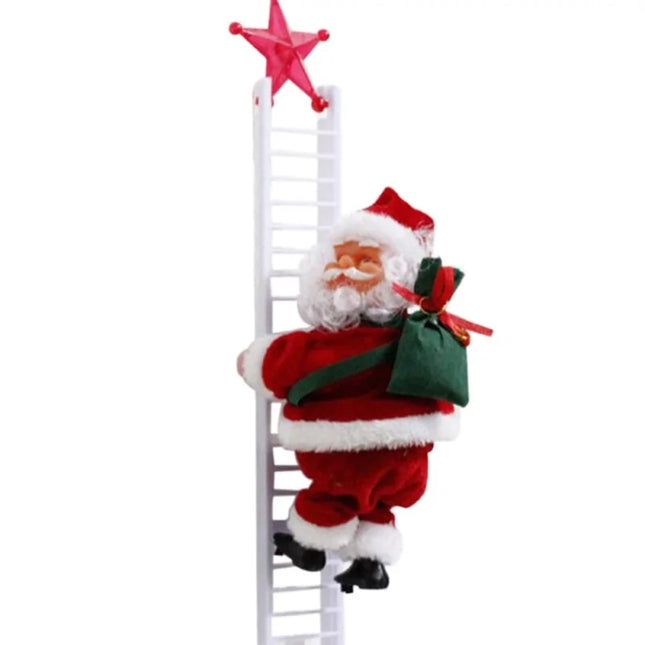 Kerstman klimladder kerstversiering