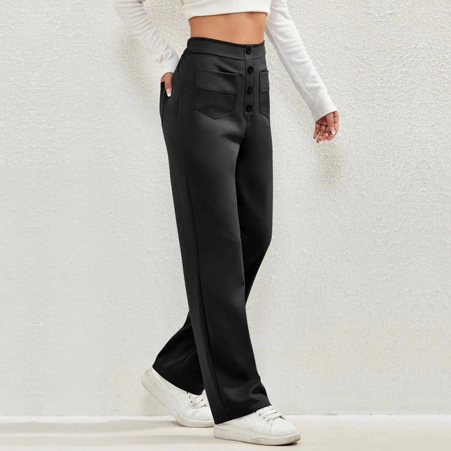 Casual broek met hoge taille