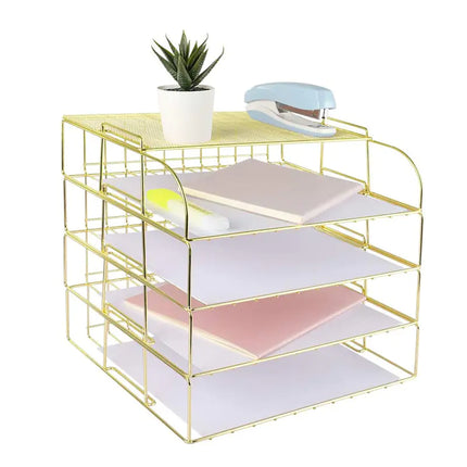 Office Desktop File Organizer and Storage Basket