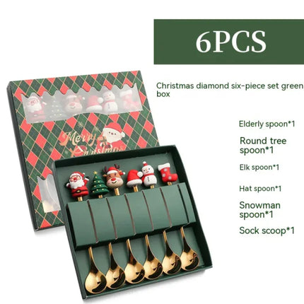 Festive Stainless Steel Christmas Spoon