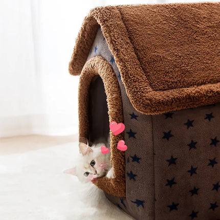 Zacht Winter Honden Kattenbed Huis