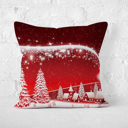 Christmas-Themed Decorative Throw Pillow Covers