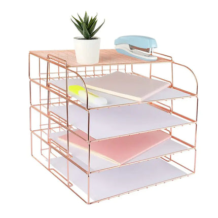 Office Desktop File Organizer and Storage Basket