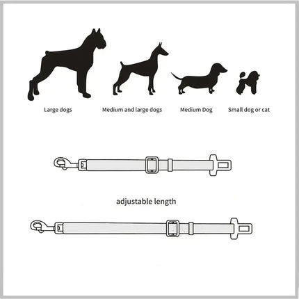 Retractable Adjustable Car Pet Seat Belt for Safety