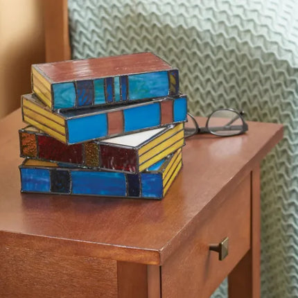 Stacked Books Decorative Desk Lamp