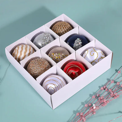 8cm Christmas Foam Balls (9pcs) for Tree Decor
