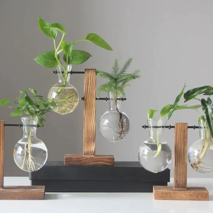 Houten frame vaas
