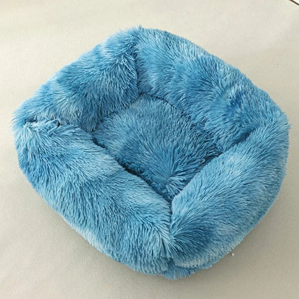 Pluchen Vierkant Kattenbed - Warm Winter Nest voor Kleine Honden en Katten