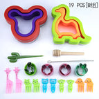 Sandwich snij mallen set 19-delige set Kleurendoos