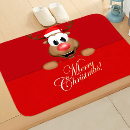 Christmas picture absorbent bathroom mat