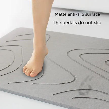 Natuurlijke Diatomeeënbadmat – Sneldrogend & Antislip (60x39 cm)