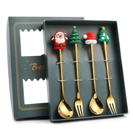 Festive Stainless Steel Christmas Spoon
