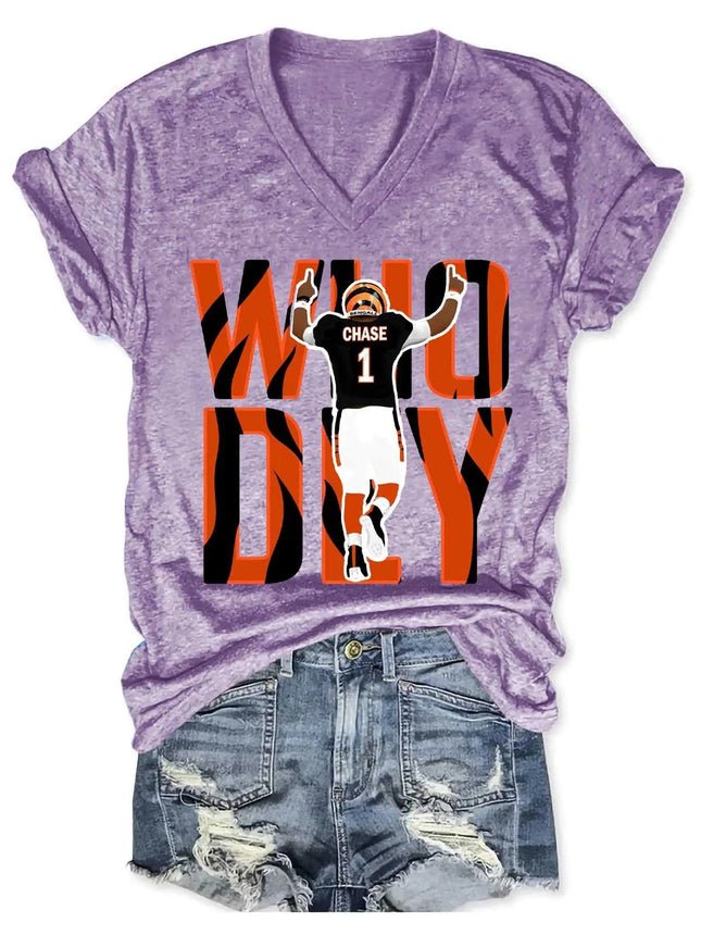 Cincinnati Bengals V-hals T-shirt – Dames