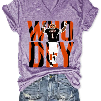 Cincinnati Bengals V-hals T-shirt – Dames