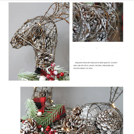 American Pinecone, Christmas Reindeer, Tree Ornaments
