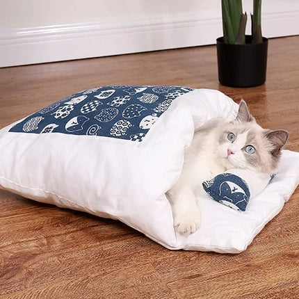 Afneembaar kattenhuis met bed