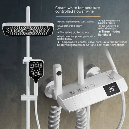 Luxury Bath Gun Douche Set – Top Spray & Constante Temperatuur