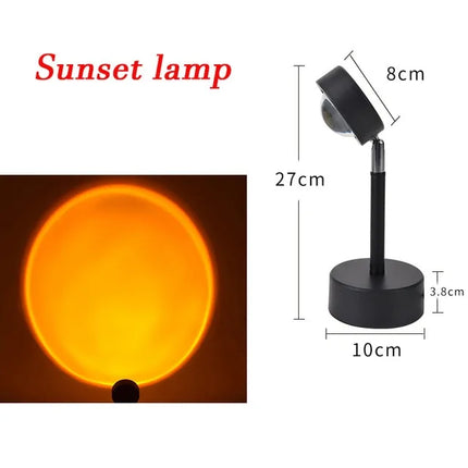 Rode zonsondergang projectorlamp